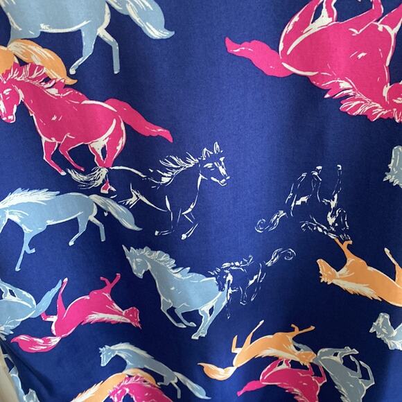 ModCloth M neon stampede dress with horse print - Picture 7 of 9